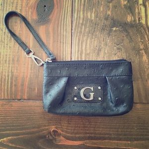 Guess black wristlet